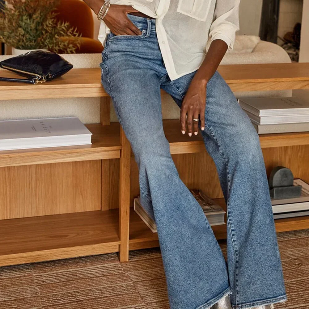 Good America Good Waist Palazzo Jeans - Picture 2 of 13
